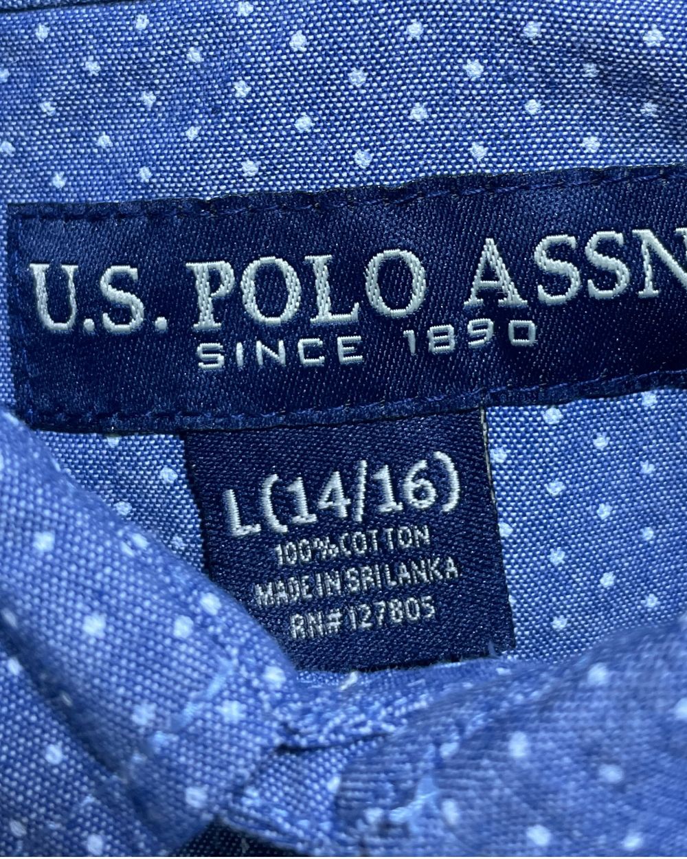 U.S. Polo Assn Blue Shirt For Boys 16 Years | Preloved Labels