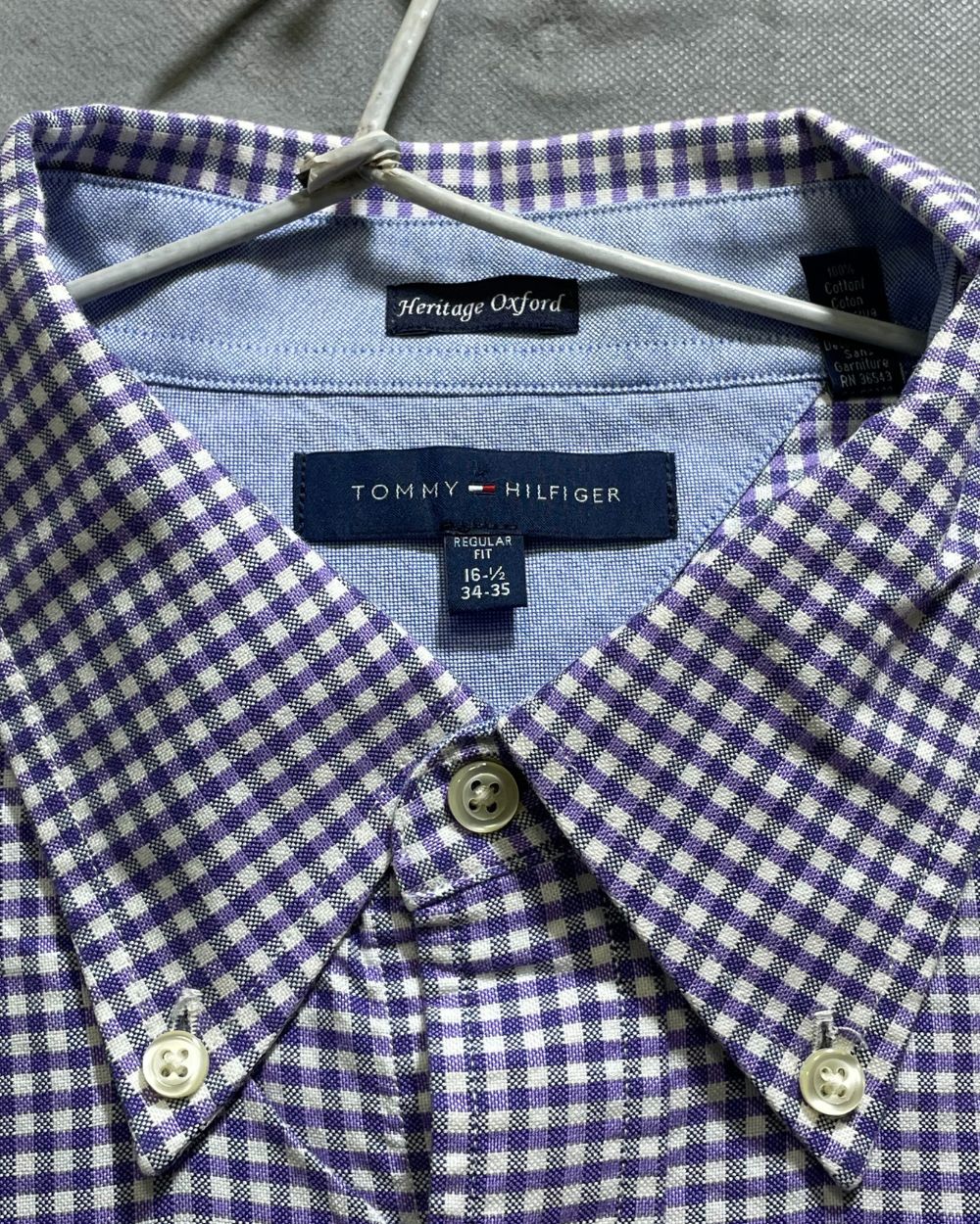 Tommy Hilfiger Purple Cotton Shirt For Men XXL | Preloved Labels