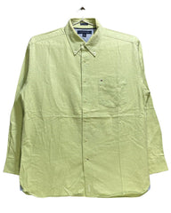 Tommy Hilfiger Green Cotton Shirt For Men XXL | Preloved Labels