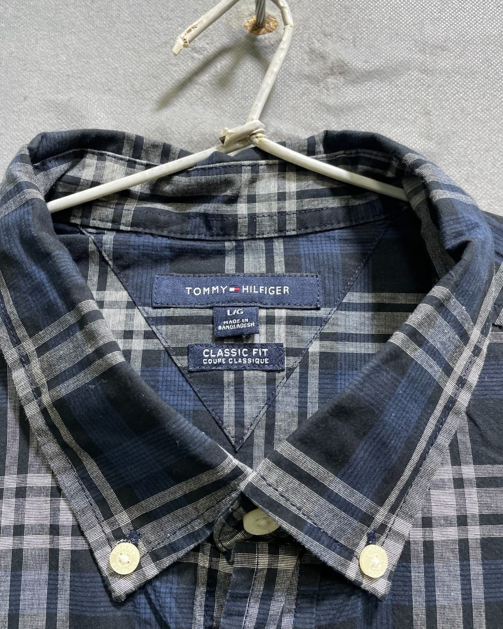 Tommy Hilfiger Blue Cotton Shirt For Men L | Preloved Labels