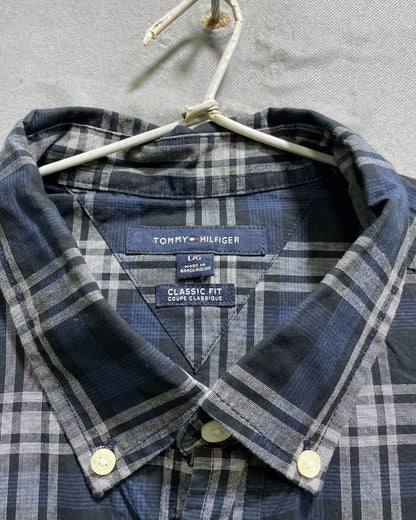 Tommy Hilfiger Blue Cotton Shirt For Men L | Preloved Labels