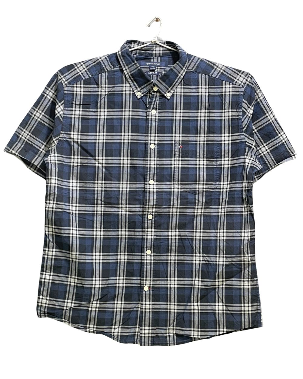 Tommy Hilfiger Blue Cotton Shirt For Men L | Preloved Labels