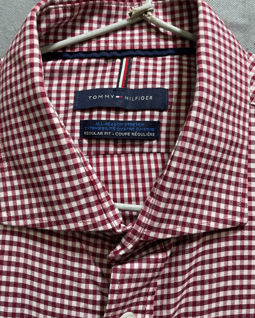 Tommy Hilfiger Red Cotton Shirt For Men L | Preloved Labels