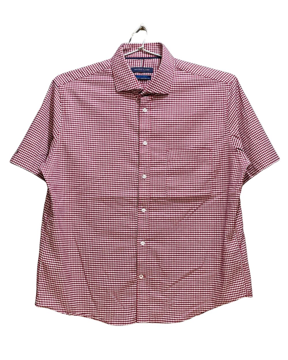 Tommy Hilfiger Red Cotton Shirt For Men L | Preloved Labels