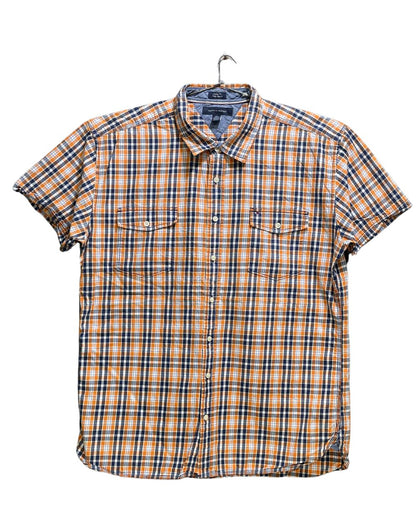 Tommy Hilfiger Orange Cotton Shirt For Men XXL | Preloved Labels