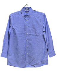 Tommy Hilfiger Blue Cotton Shirt For Men Medium