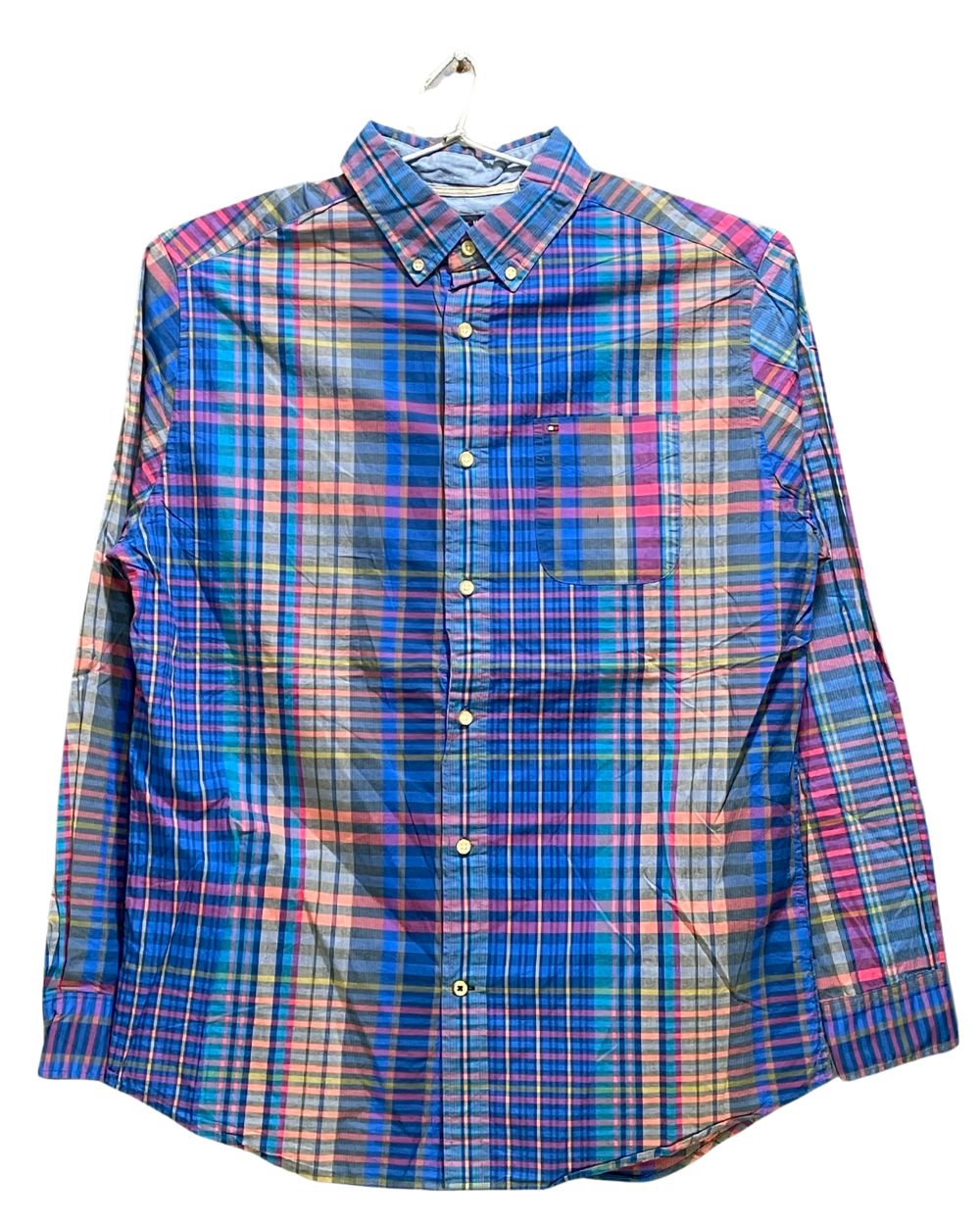 Tommy Hilfiger Blue Cotton Shirt For Men Medium | Preloved Labels