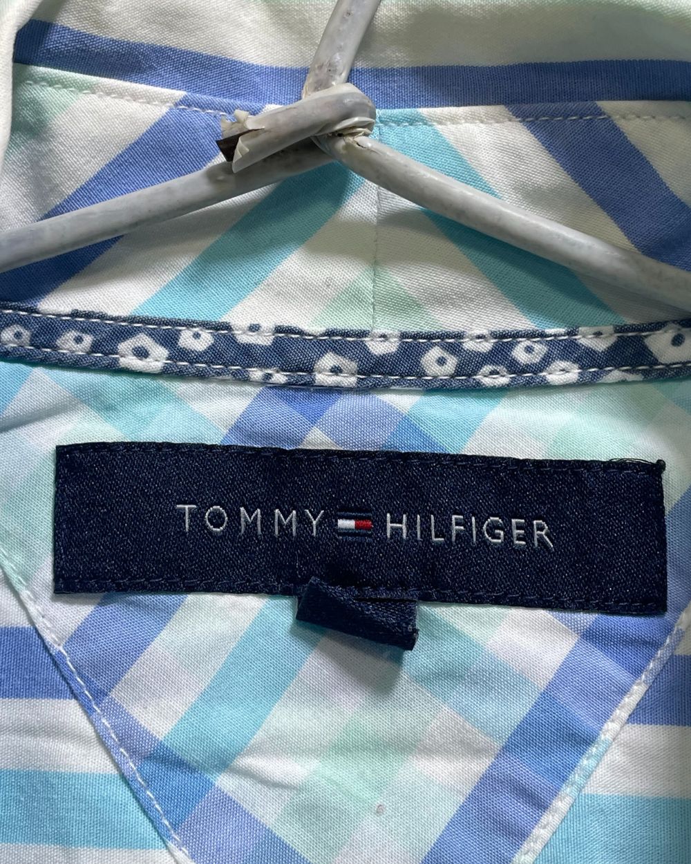 Tommy Hilfiger Green Cotton Shirt For Men Medium | Preloved Labels