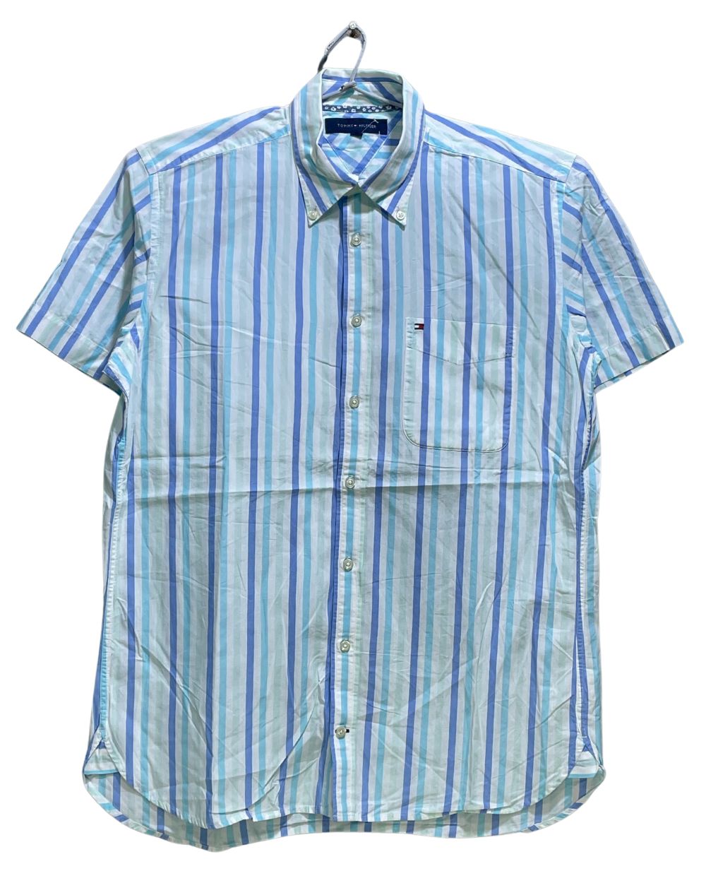 Tommy Hilfiger Green Cotton Shirt For Men Medium | Preloved Labels