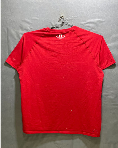 Under Armour Red Sport For Men T Shirt X Large | Preloved Labels