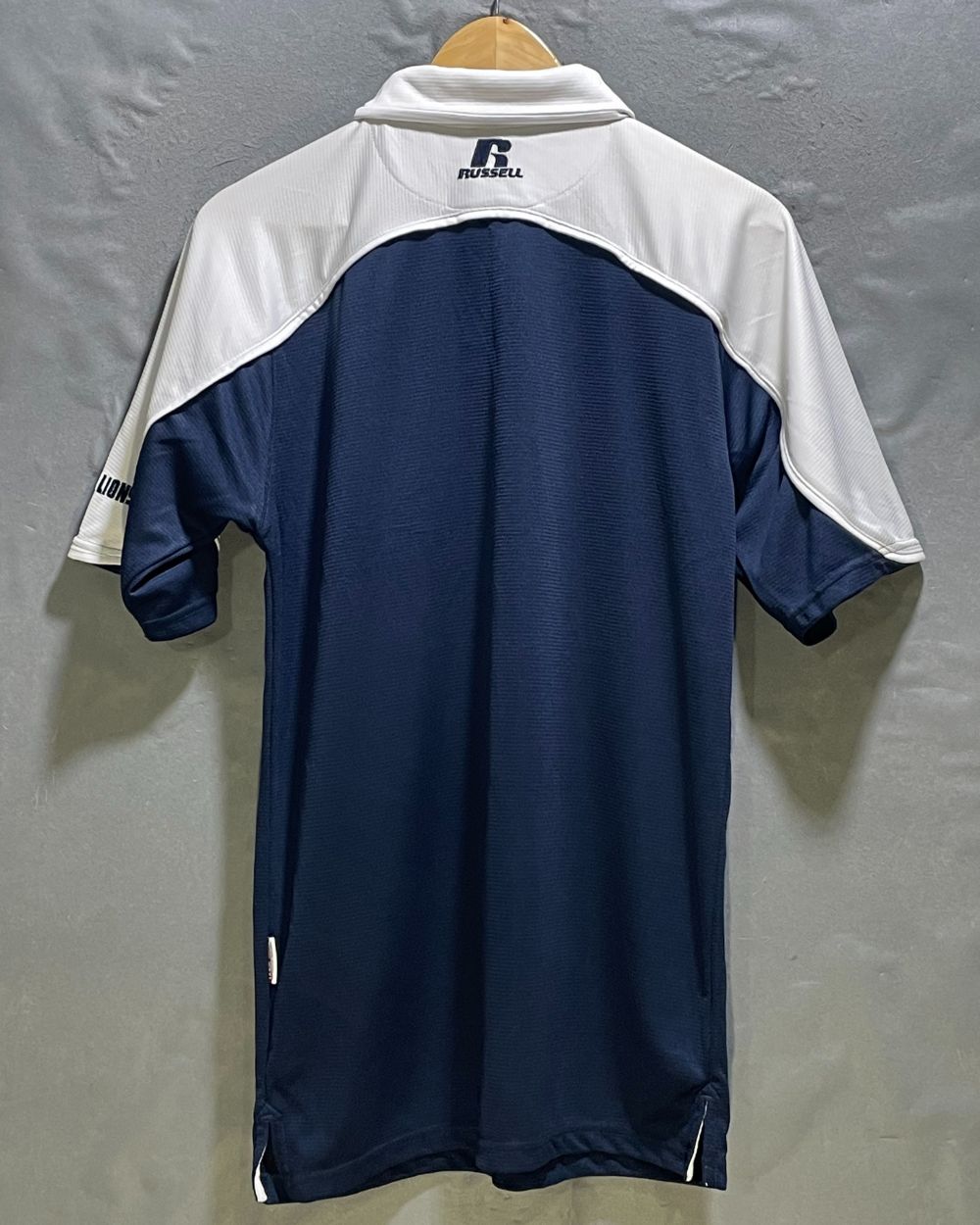 Russell Blue Polyester Sport Polo T Shirt For Men Small | Preloved Labels