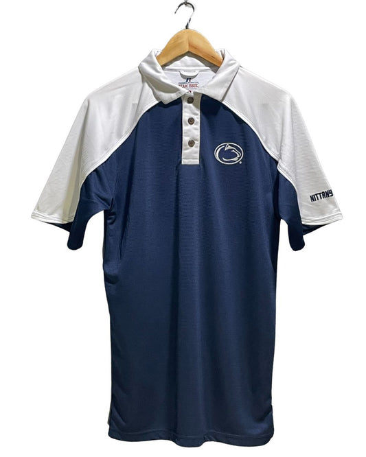 Russell Blue Polyester Sport Polo T Shirt For Men Small | Preloved Labels