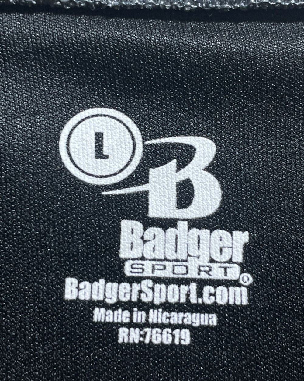 Badger Black Polyester Sport Polo T Shirt For Men Large | Preloved Labels