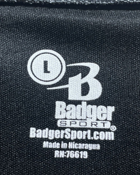 Badger Black Polyester Sport Polo T Shirt For Men Large | Preloved Labels