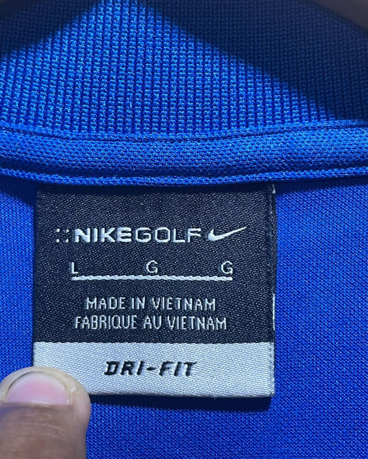 Nike Blue Polyester Sport Polo T Shirt For Men Large | Preloved Labels