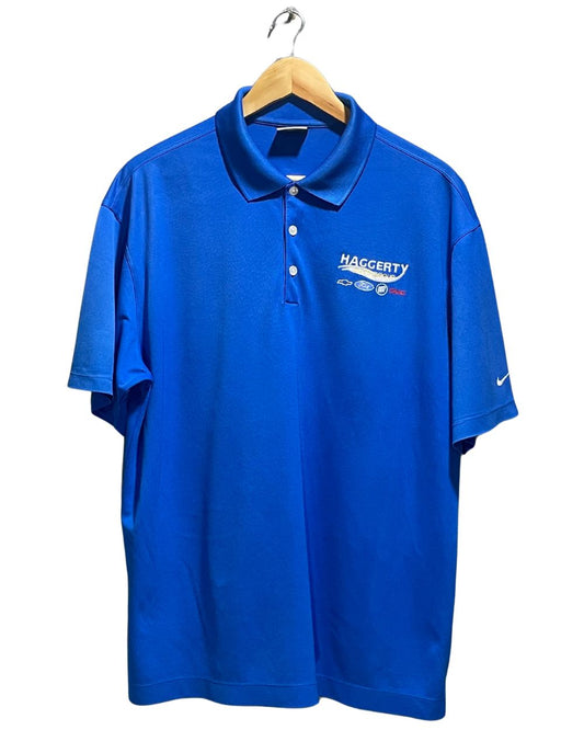 Nike Blue Polyester Sport Polo T Shirt For Men Large | Preloved Labels