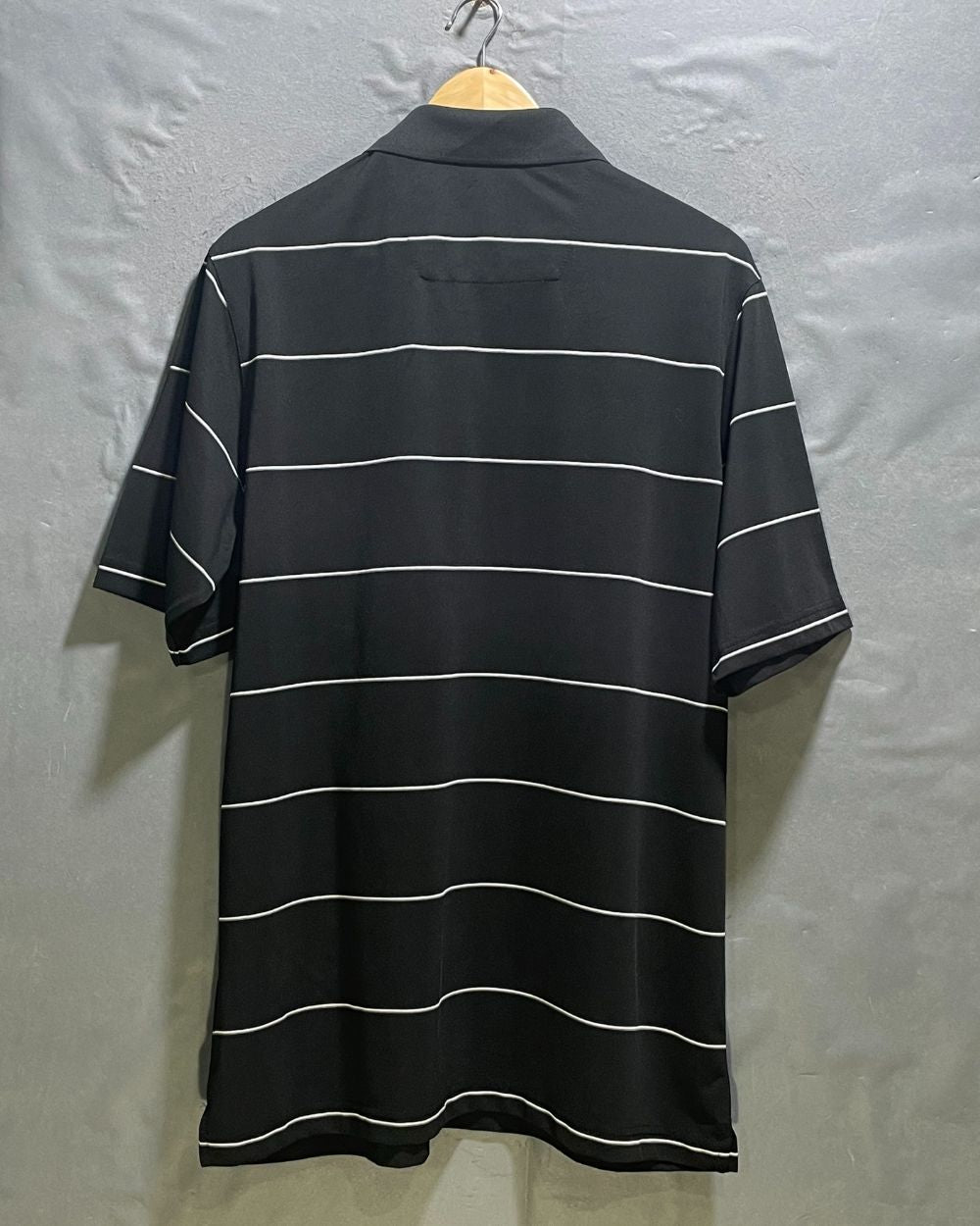 Antigua Black Polyester Sport Polo T Shirt For Men Large | Preloved Labels