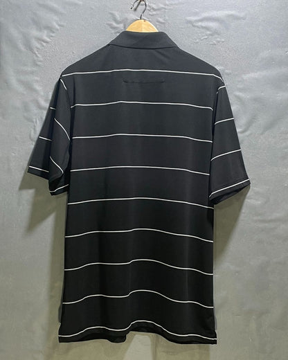 Antigua Black Polyester Sport Polo T Shirt For Men Large | Preloved Labels