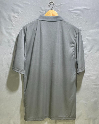 Reebok Gray Polyester Sport Polo T Shirt For Men Medium | Preloved Labels