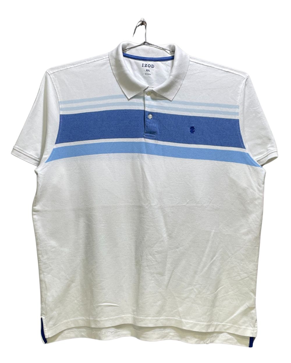 Izod White Cotton Jersey Polo T Shirt For Men XX Large | Preloved Labels