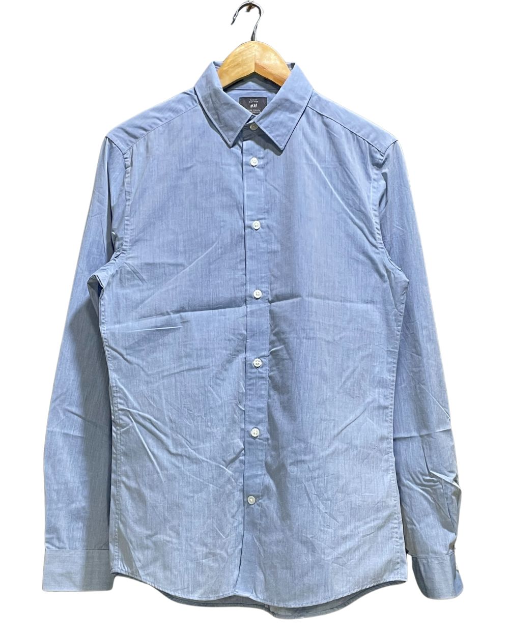 H&M Blue Cotton Shirt For Men Medium | Preloved Labels