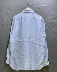 Banana Republic Blue Cotton Shirt For Men Large