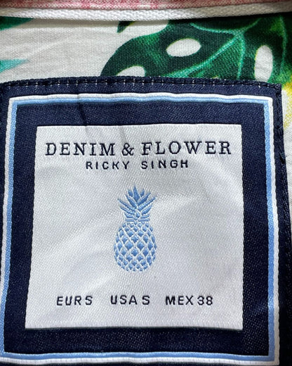 Denim & Flower Blue Cotton Shirt For Men Medium | Preloved Labels