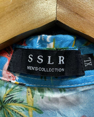 SSLR Blue Cotton Shirt For Men X Large