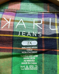 Karl Green Cotton Shirt For Men XX Large | Preloved Labels