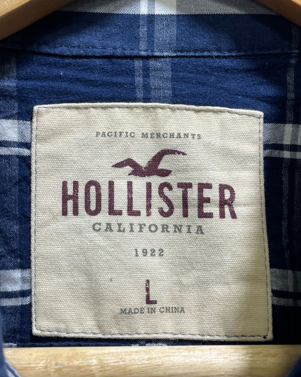 Hollister Blue Cotton Shirt For Men Large | Preloved Labels