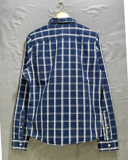 Hollister Blue Cotton Shirt For Men Large | Preloved Labels