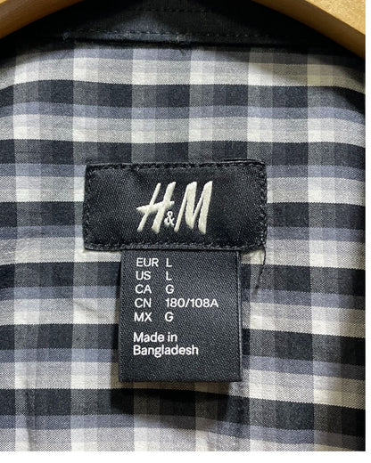 H&M Black Cotton Shirt For Men Large | Preloved Labels