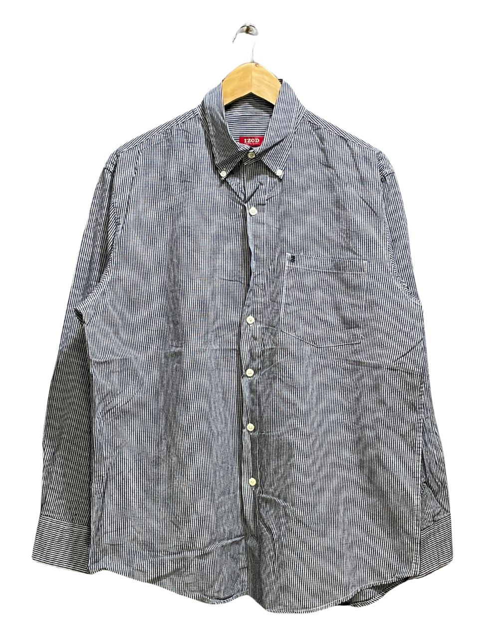 Izod Gray Cotton Shirt For Men Medium | Preloved Labels