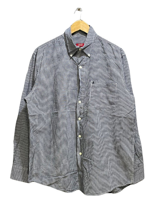 Izod Gray Cotton Shirt For Men Medium | Preloved Labels