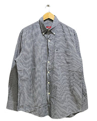 Izod Gray Cotton Shirt For Men Medium