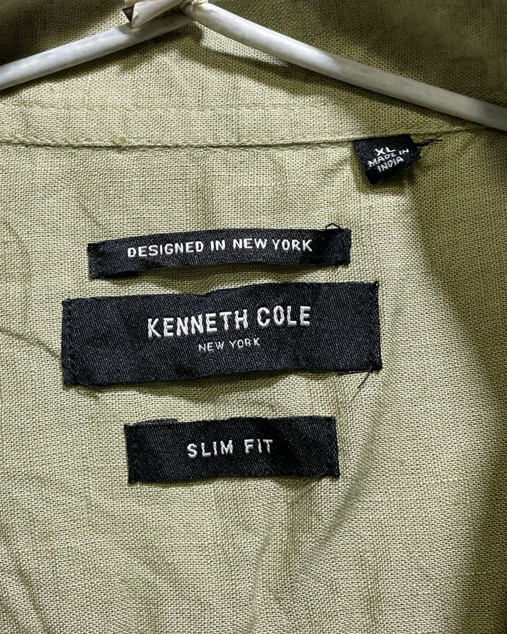 Kenneth Cole Green Cotton Shirt For Men X Large | Preloved Labels