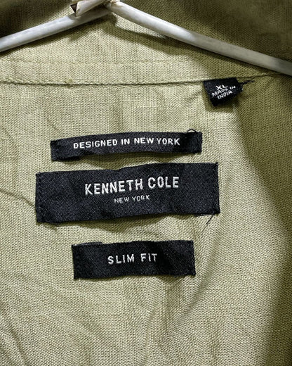 Kenneth Cole Green Cotton Shirt For Men X Large | Preloved Labels