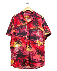 Hawaii Red Cotton Shirt For Men Large | Preloved Labels