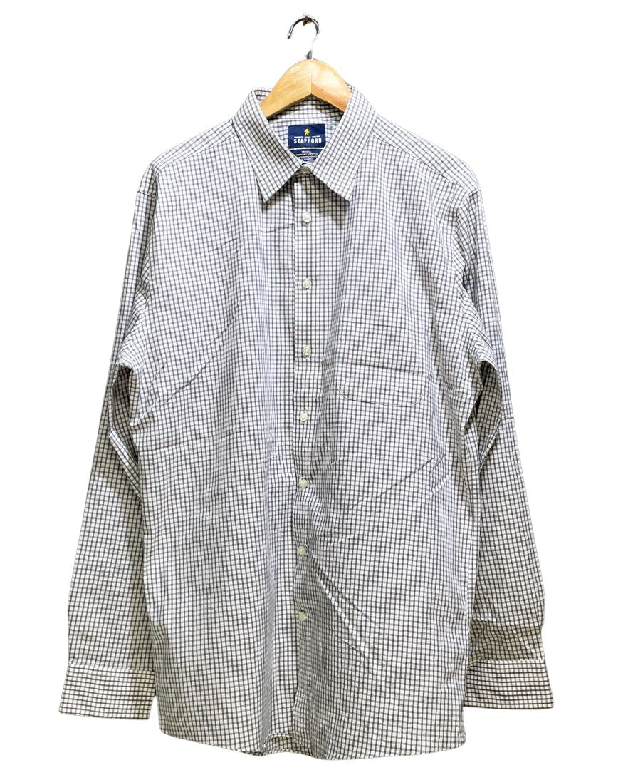 Stafford White Cotton Shirt For Men Large | Preloved Labels
