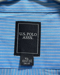 U.S Polo Assn  Blue Cotton Shirt For Men X Large