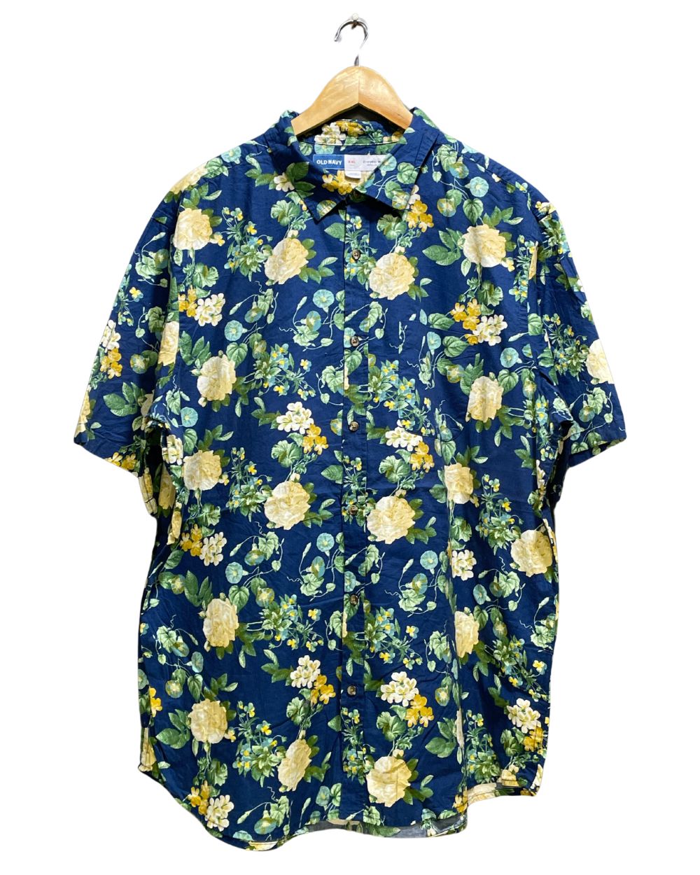 Old Navy Blue Cotton Shirt For Men X Large | Preloved Labels