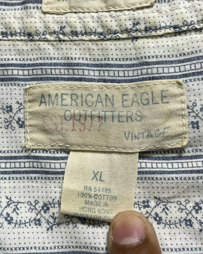 American Eagle Gray Cotton Shirt For Men X Large | Preloved Labels