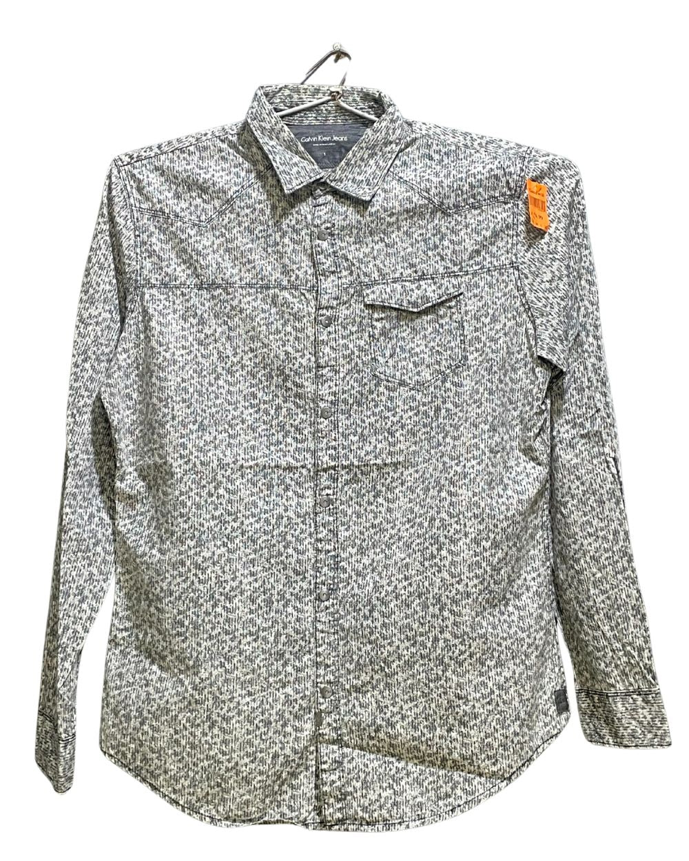 Calvin Klein Gray Cotton Shirt For Men Small | Preloved Labels