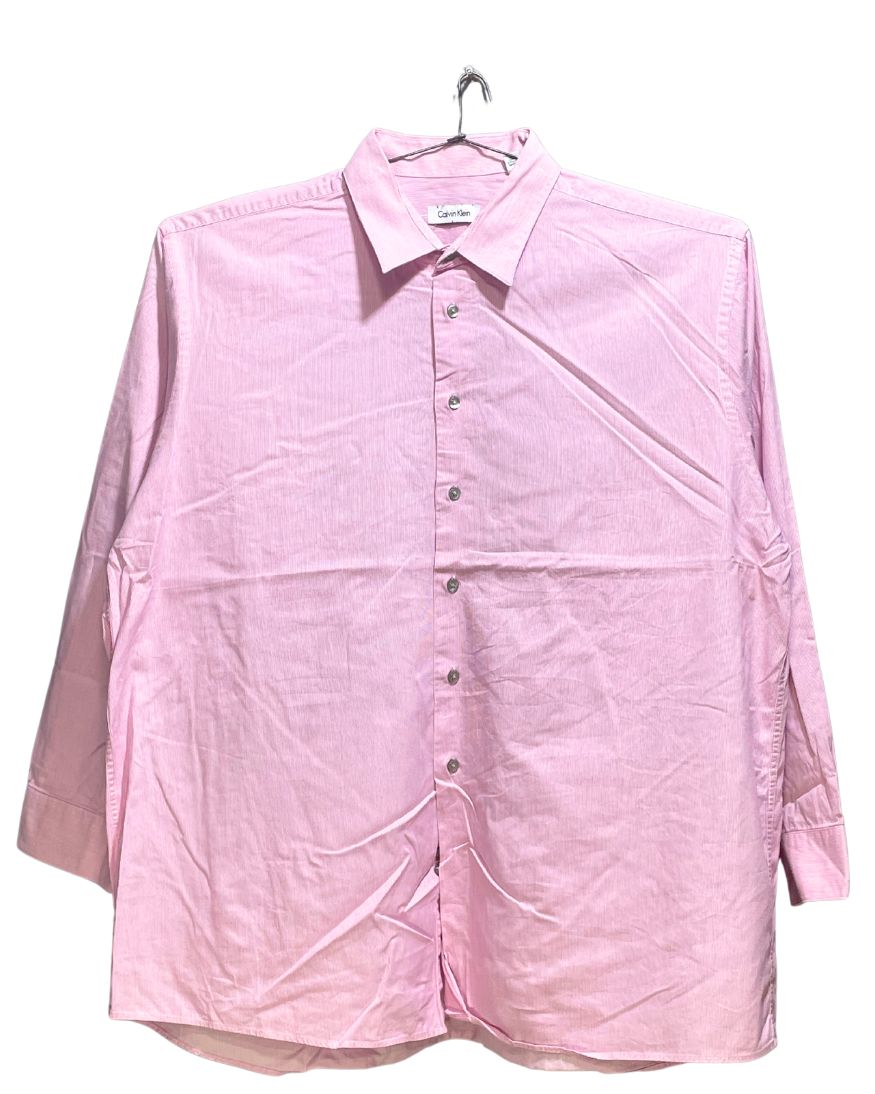 Calvin Klein Pink Cotton Shirt For Men XX Large | Preloved Labels