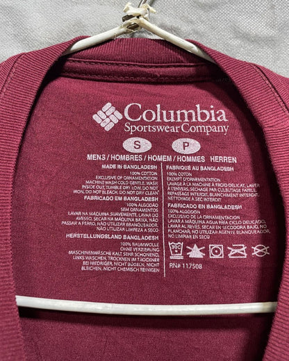 Columbia Maroon T Shirt For Men Medium | Preloved Labels