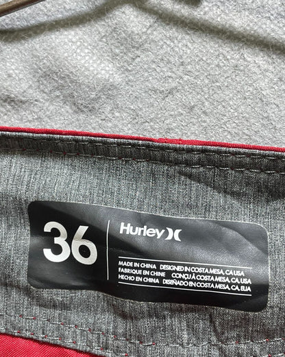 Hurley Red Cotton Short For Men L | Preloved Labels