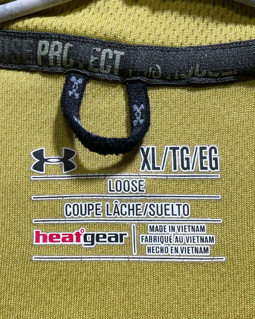 Under Armour Yellow Sport Polo T Shirt For Men XL | Preloved Labels