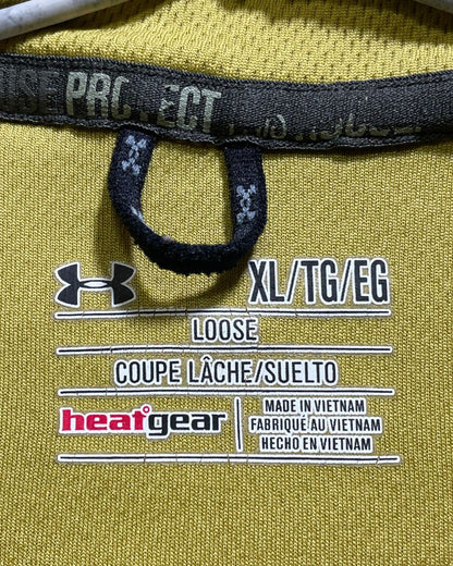 Under Armour Yellow Sport Polo T Shirt For Men XL | Preloved Labels
