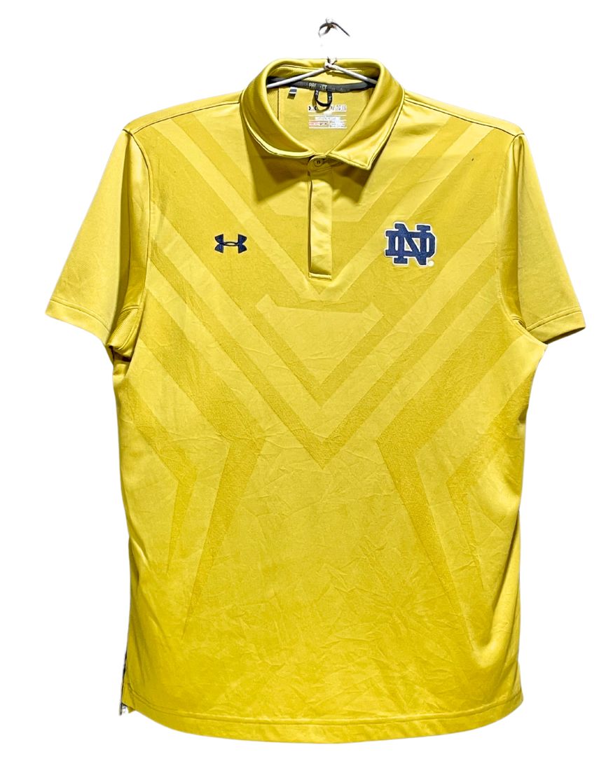 Under Armour Yellow Sport Polo T Shirt For Men XL | Preloved Labels