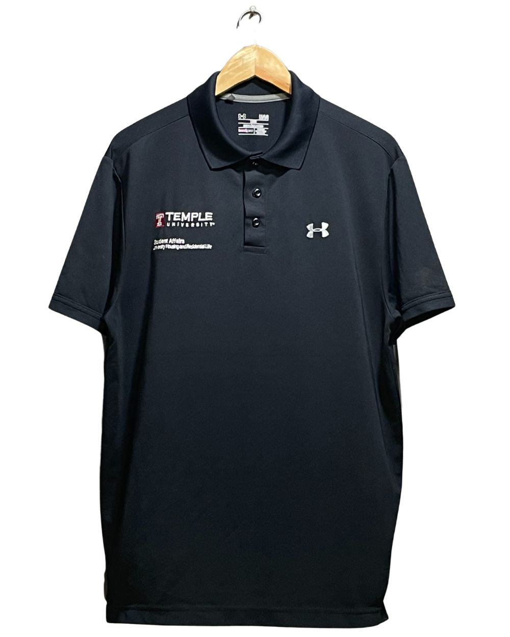 Under Armour Black Sport Polo T Shirt For Men L | Preloved Labels